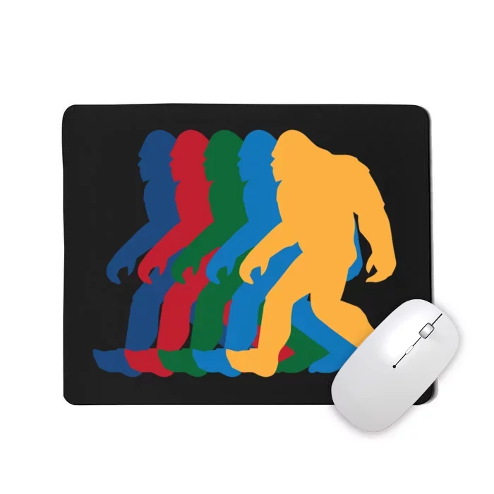 Vintage Bigfoot Silhouette Retro 70s Mousepad