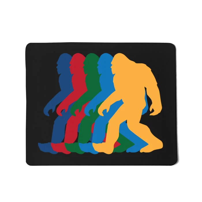 Vintage Bigfoot Silhouette Retro 70s Mousepad