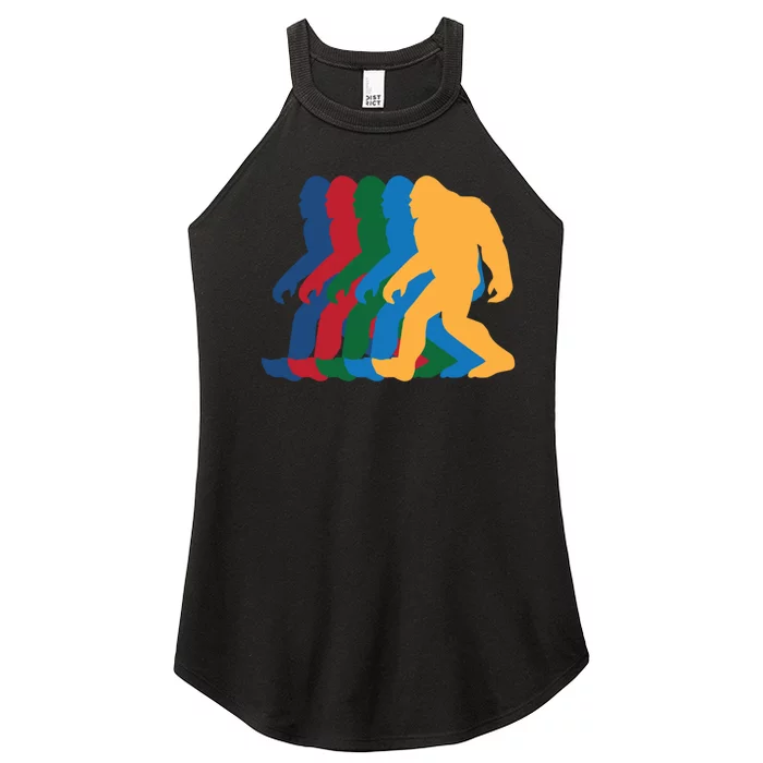 Vintage Bigfoot Silhouette Retro 70s Women’s Perfect Tri Rocker Tank