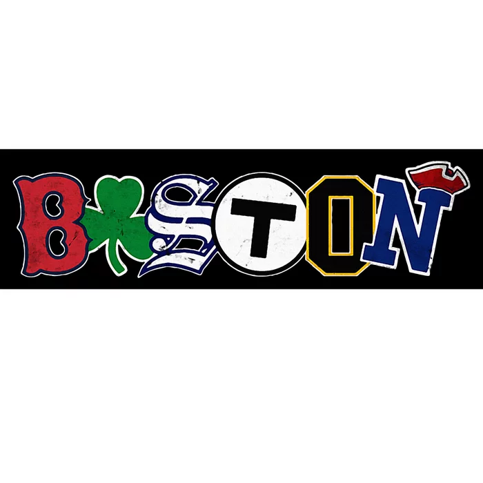 Vintage Boston Sports Fan City Pride Bumper Sticker