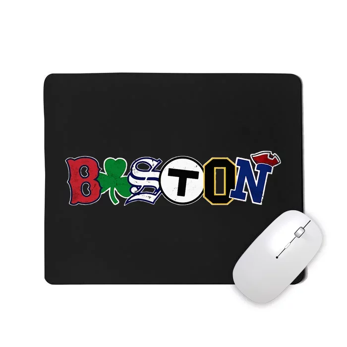 Vintage Boston Sports Fan City Pride Mousepad