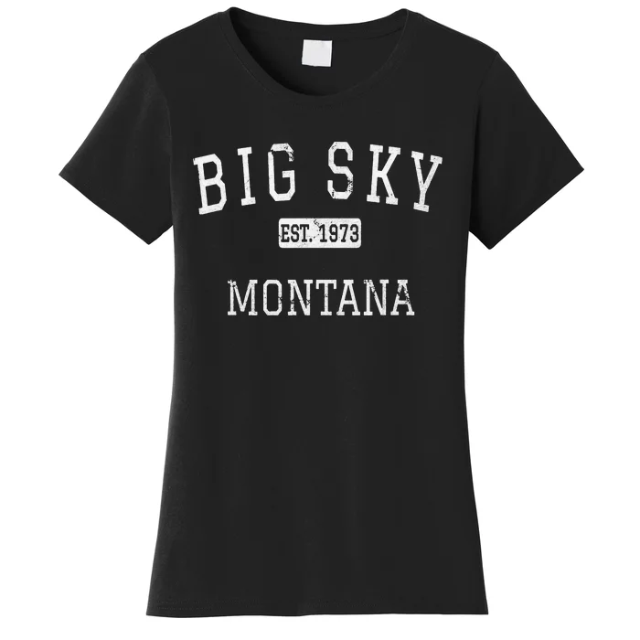 Vintage Big Sky Country Montana MT Mountains Hiking Souvenir Women's T-Shirt