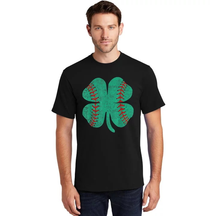 Vintage Baseball Shamrock St Patricks Day Shirt  b.o.y.s Tall T-Shirt