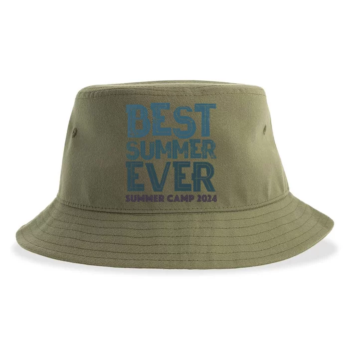 Vintage Best Summer Ever Camp 2024 Staff Cousins Nurse Gift Sustainable Bucket Hat