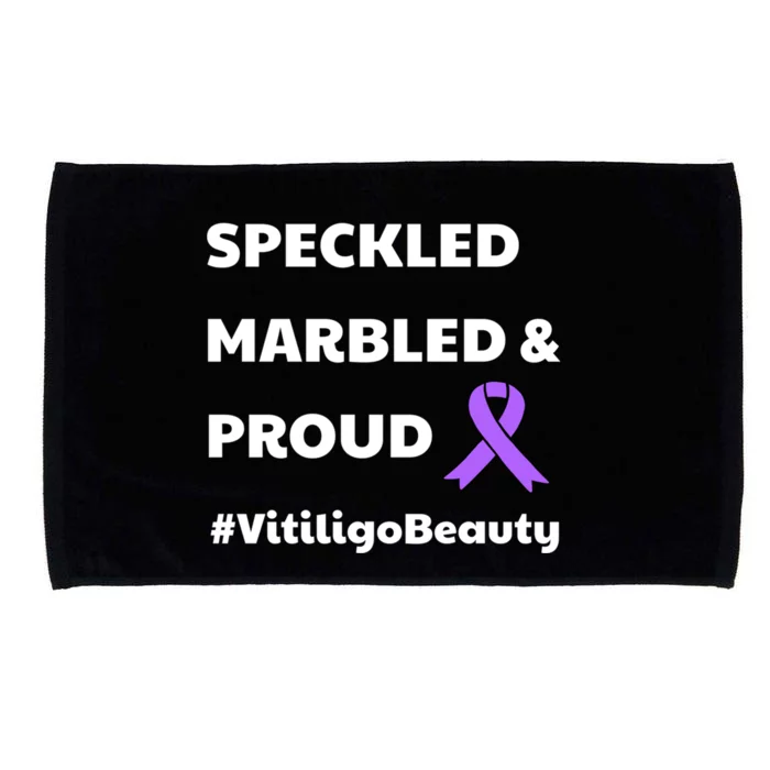 Vitiligo Beauty Speckled Marbled Proud Awareness Ribbon Cute Gift Microfiber Hand Towel