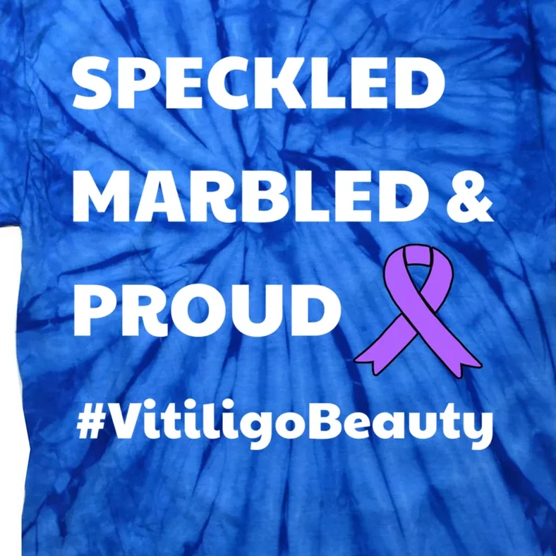 Vitiligo Beauty Speckled Marbled Proud Awareness Ribbon Cute Gift Tie-Dye T-Shirt