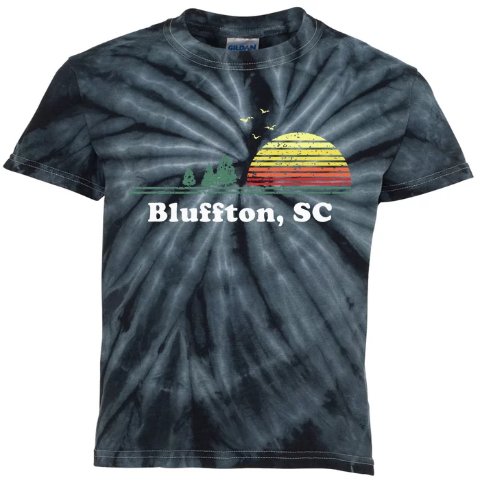 Vintage Bluffton South Carolina Home Souvenir Kids Tie-Dye T-Shirt