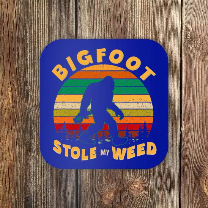 Vintage Bigfoot Stole My Weed 420 Marijuana Coaster