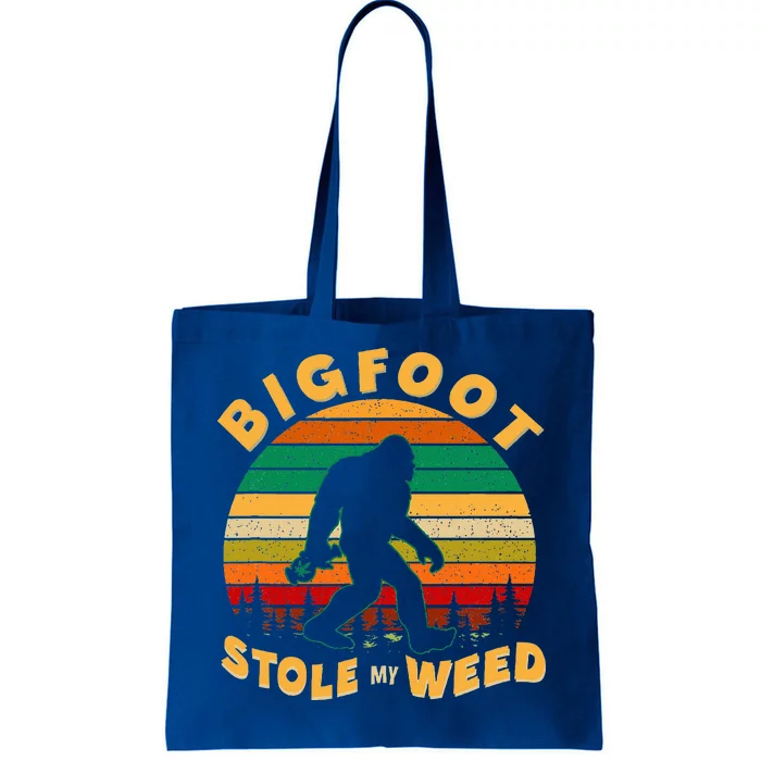 Vintage Bigfoot Stole My Weed 420 Marijuana Tote Bag