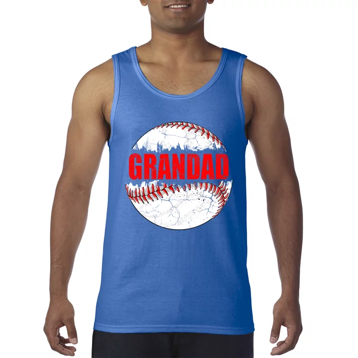 Vintage Baseball Softball Lover Grandad Fathers Day Gift Tank Top