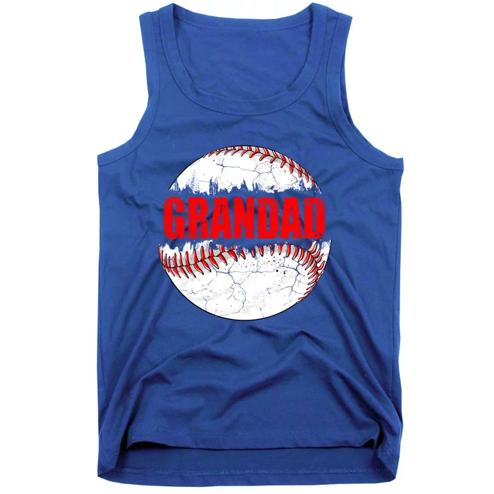 Vintage Baseball Softball Lover Grandad Fathers Day Gift Tank Top