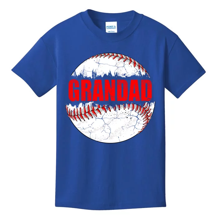 Vintage Baseball Softball Lover Grandad Fathers Day Gift Kids T-Shirt