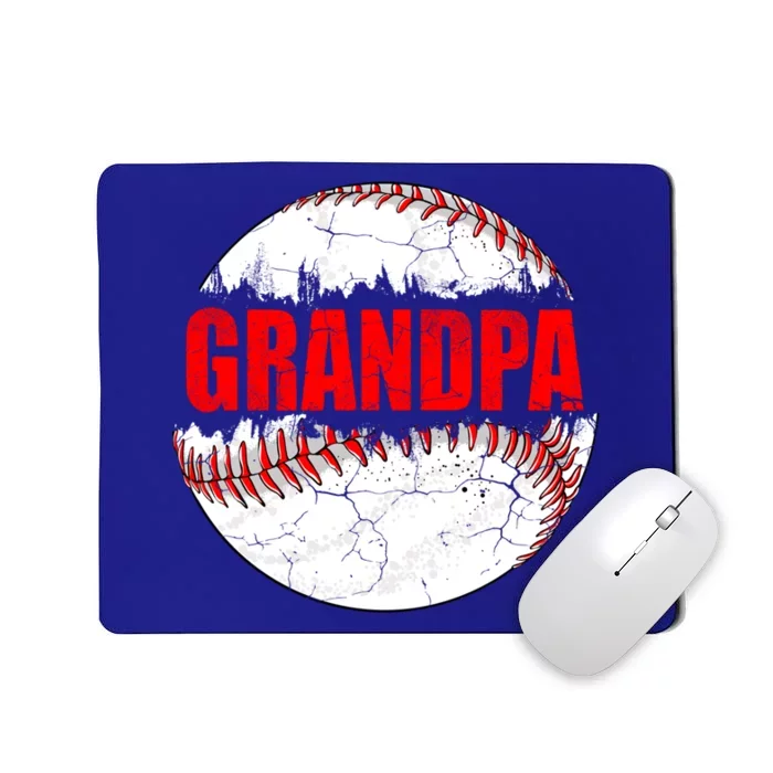 Vintage Baseball Softball Lover Grandpa Fathers Day Cute Gift Mousepad