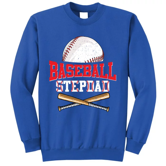 Vintage Baseball Stepdad Funny Fathers Day Game Day Gift Sweatshirt