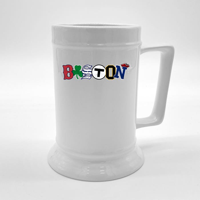 Vintage Boston Sports Fan City Pride T Front & Back Beer Stein