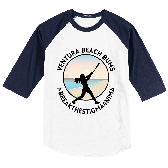 Ventura Beach Softball Team 2 Baseball Sleeve Shirt