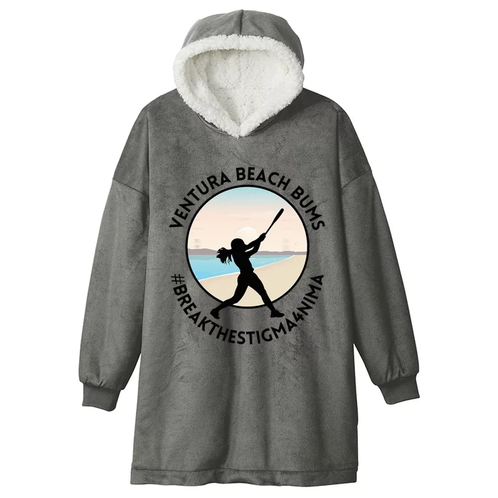 Ventura Beach Softball Team 2 Hooded Wearable Blanket