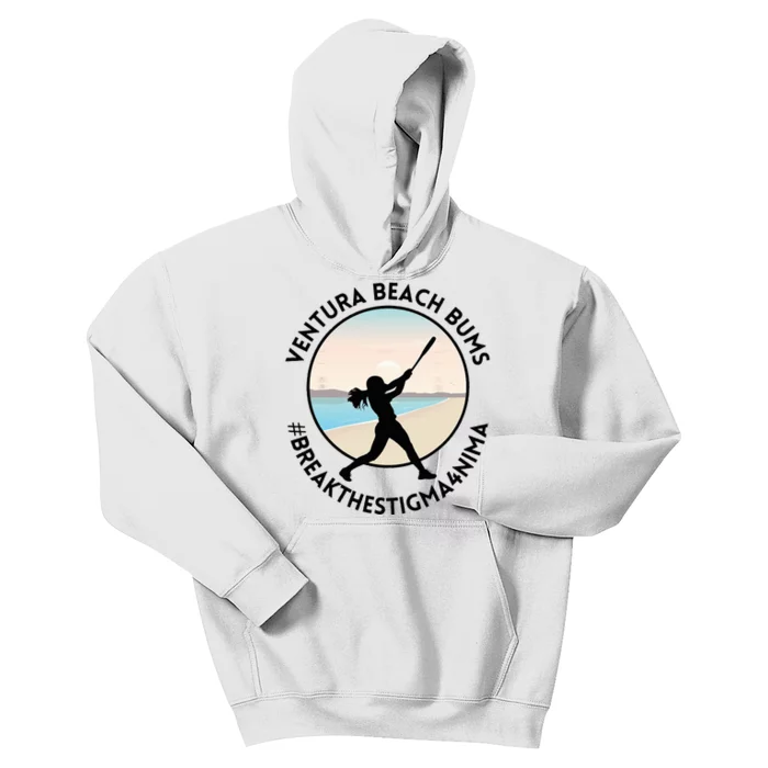 Ventura Beach Softball Team 2 Kids Hoodie