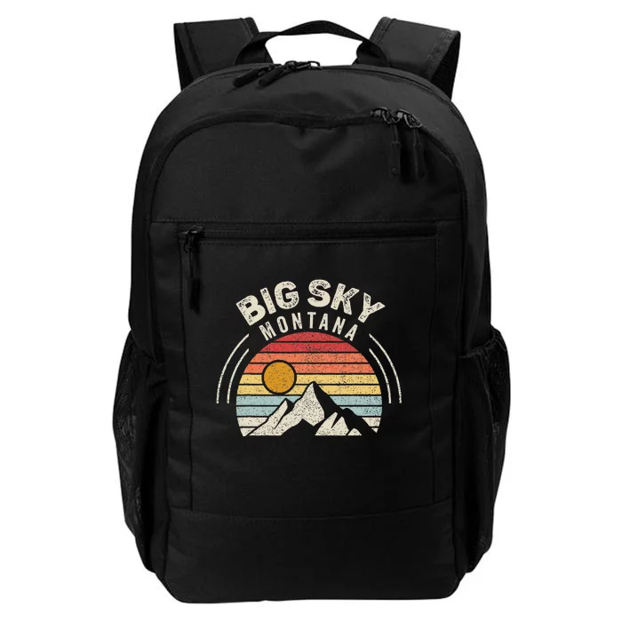 Vintage Big Sky Country Montana Mt Mountains Hiking Souvenir Daily Commute Backpack