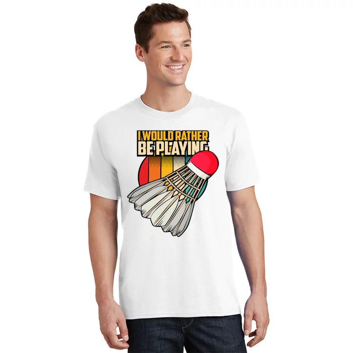 Vintage Badminton Shuttlecock Badminton Player T-Shirt