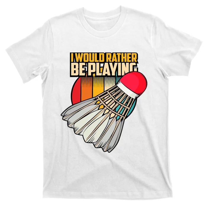 Vintage Badminton Shuttlecock Badminton Player T-Shirt