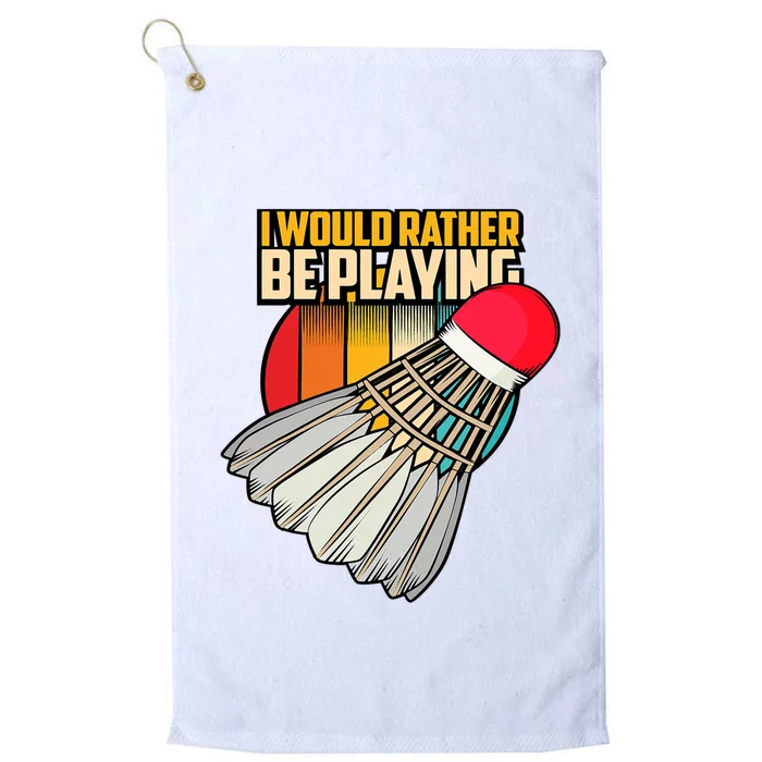 Vintage Badminton Shuttlecock Badminton Player Platinum Collection Golf Towel