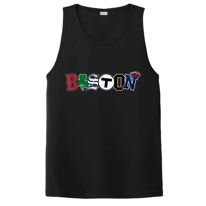 Vintage Boston Sports Fan City Pride Performance Tank