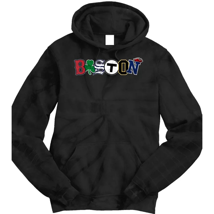 Vintage Boston Sports Fan City Pride Tie Dye Hoodie