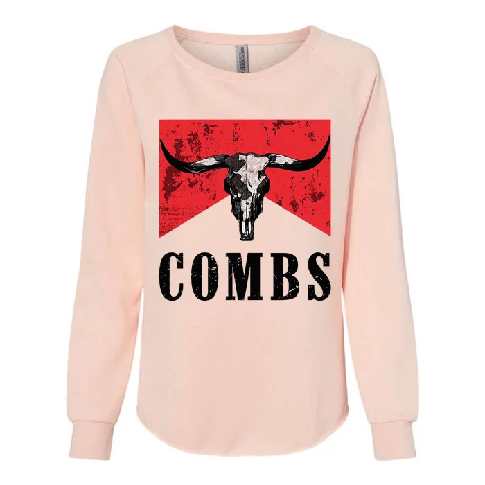 Vintage Bull Skull Western Womens California Wash Sweatshirt