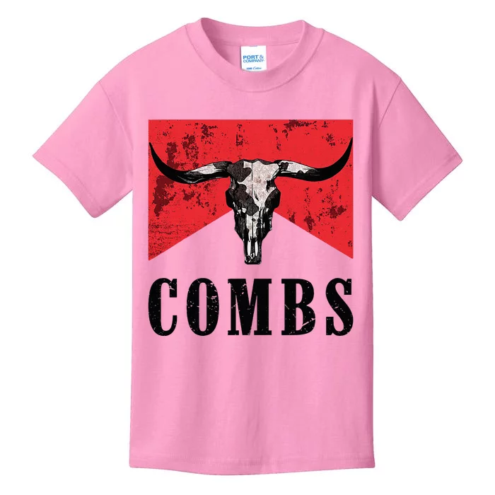 Vintage Bull Skull Western Kids T-Shirt