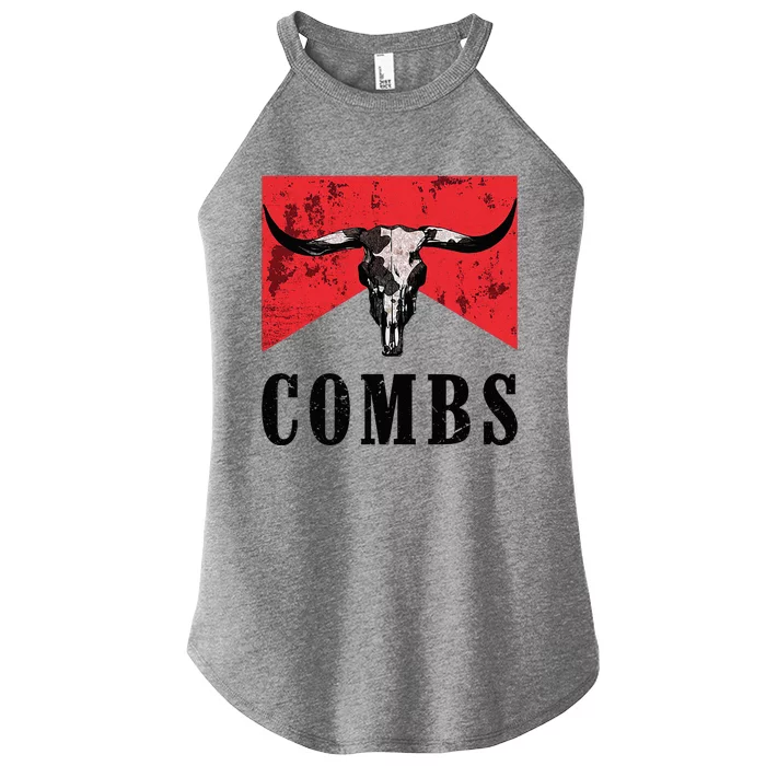 Vintage Bull Skull Western Women’s Perfect Tri Rocker Tank