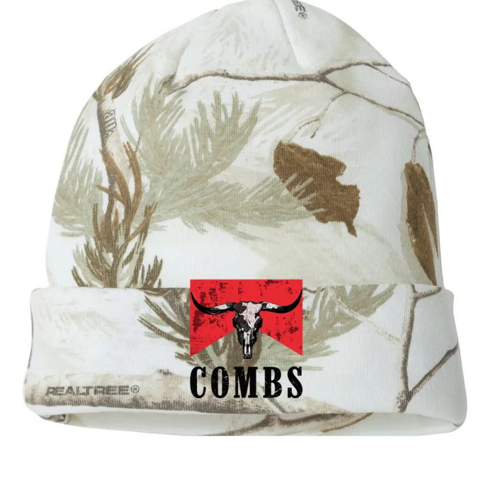 Vintage Bull Skull Western Kati - 12in Camo Beanie