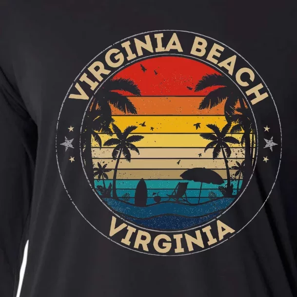 Virginia Beach Souvenir Virginia Reminder Cooling Performance Long Sleeve Crew