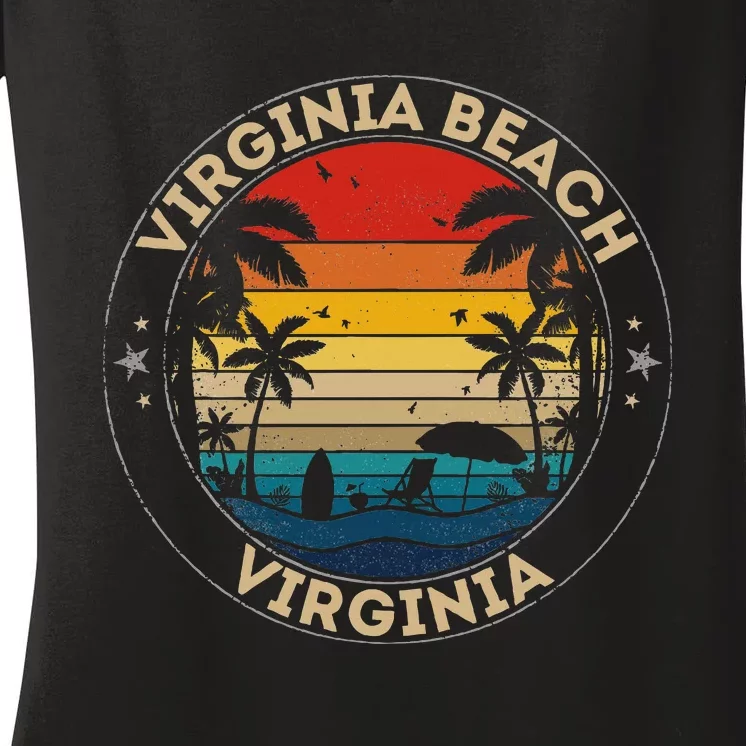 Virginia Beach Souvenir Virginia Reminder Women's V-Neck T-Shirt