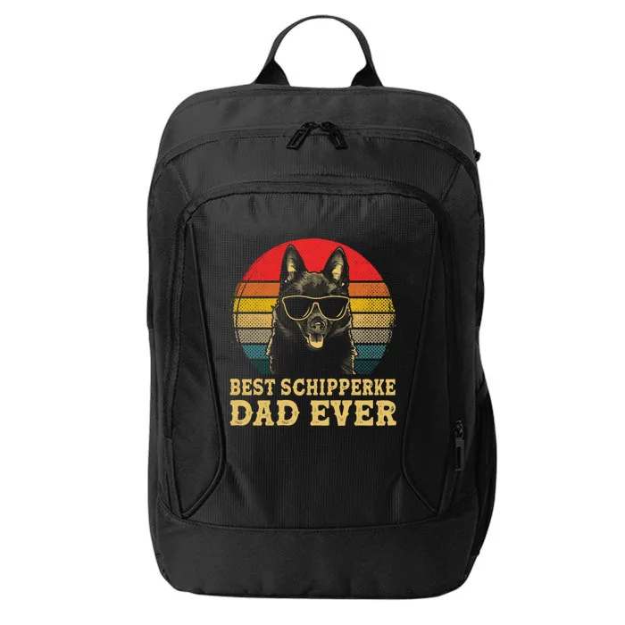 Vintage Best Schipperke Dad Ever Dog Lovers Gift City Backpack