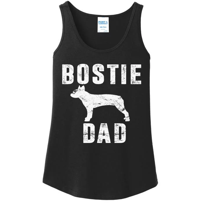 Vintage Boston Terrier Dad Gift Dog Daddy Ladies Essential Tank