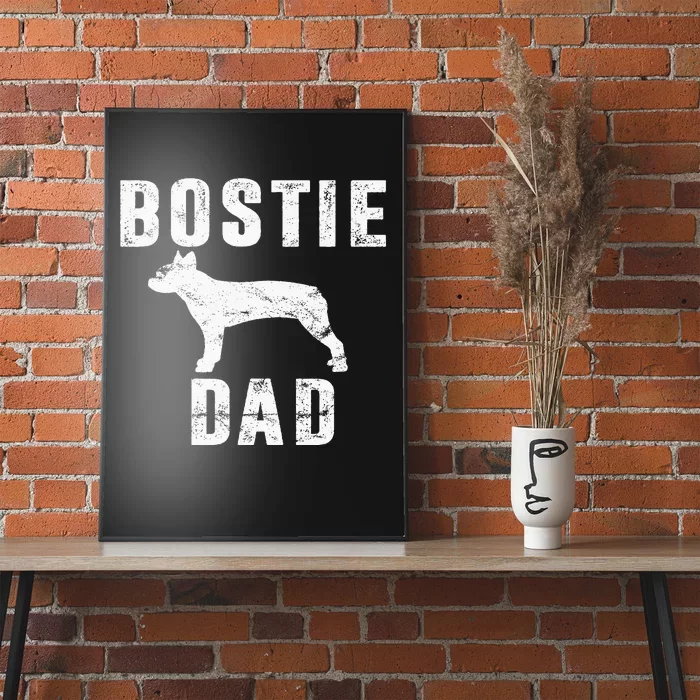 Vintage Boston Terrier Dad Gift Dog Daddy Poster