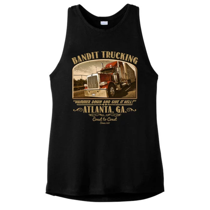 Vintage Bandit Trucking Atlanta GA Since 1977 Ladies Tri-Blend Wicking Tank