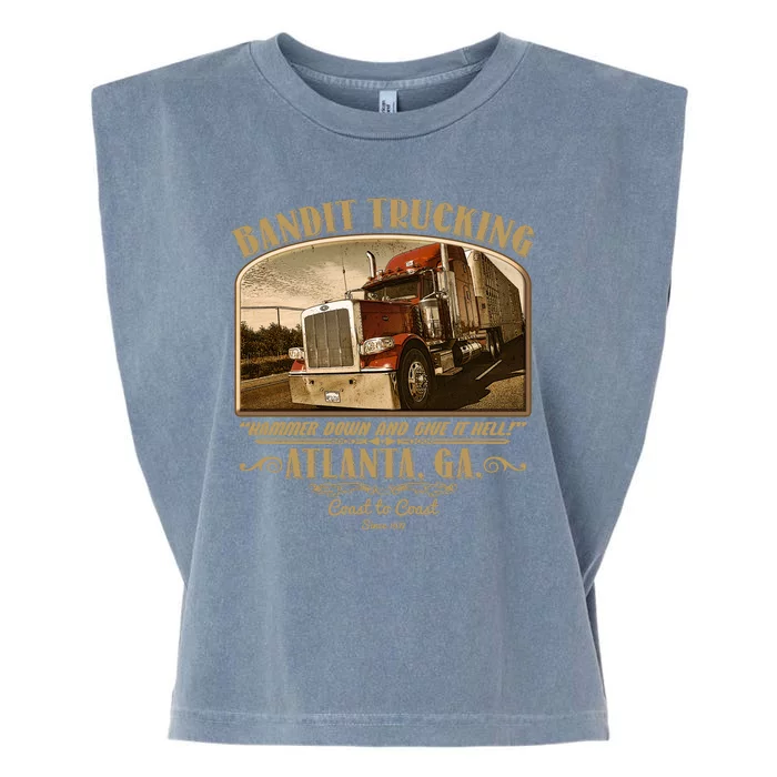 Vintage Bandit Trucking Atlanta GA Since 1977 Garment-Dyed Women's Muscle Tee