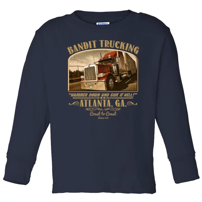 Vintage Bandit Trucking Atlanta GA Since 1977 Toddler Long Sleeve Shirt