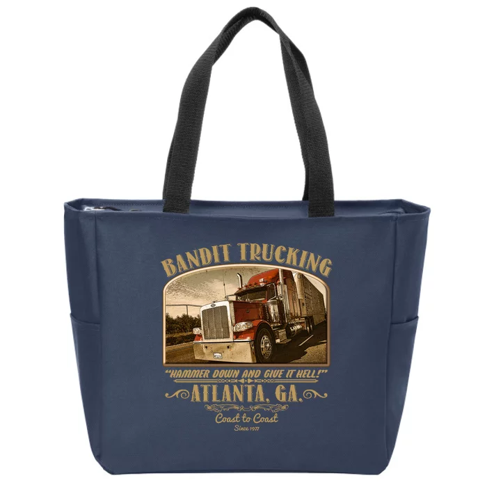 Vintage Bandit Trucking Atlanta GA Since 1977 Zip Tote Bag