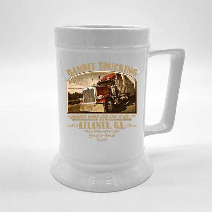 Vintage Bandit Trucking Atlanta GA Since 1977 Front & Back Beer Stein