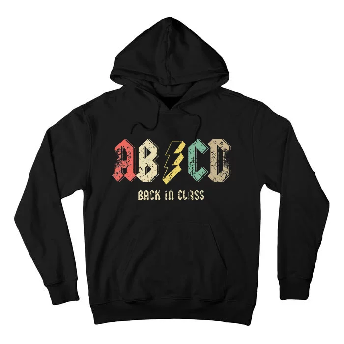 Vintage Back to School Teacher ABCD Tall Hoodie