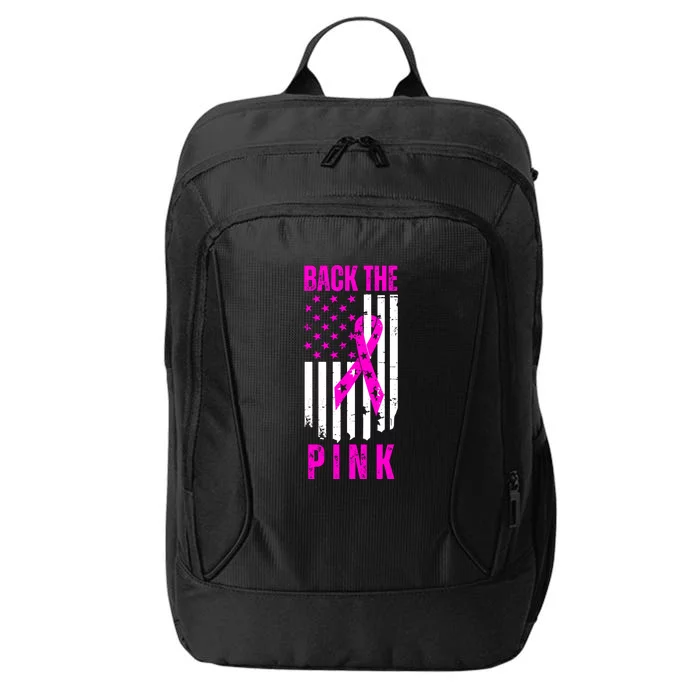 Vintage Back The Pink American Flag City Backpack