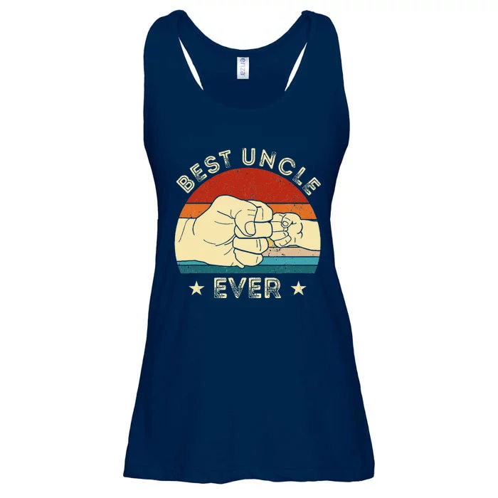 Vintage Best Uncle Ever Fist Bump Funny Uncle Fathers Day Ladies Essential Flowy Tank