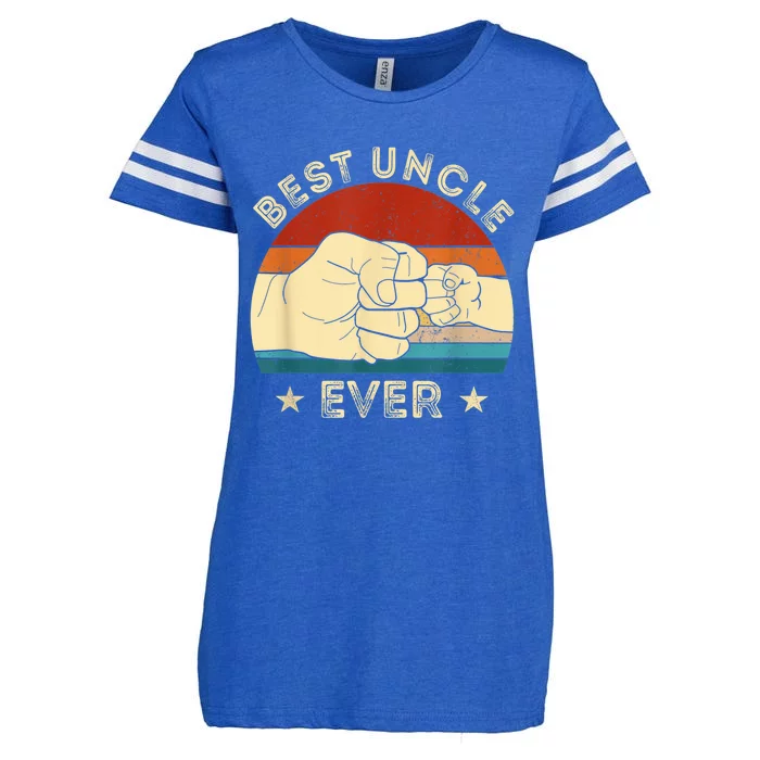 Vintage Best Uncle Ever Fist Bump Funny Uncle Fathers Day Enza Ladies Jersey Football T-Shirt