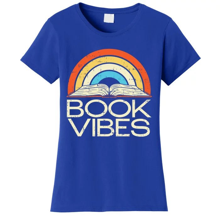 Vintage Book Vibes Retro Book Lovers Cute Gift Women's T-Shirt