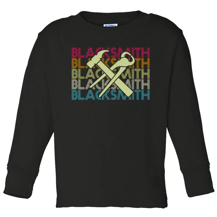 Vintage Blacksmith Toddler Long Sleeve Shirt