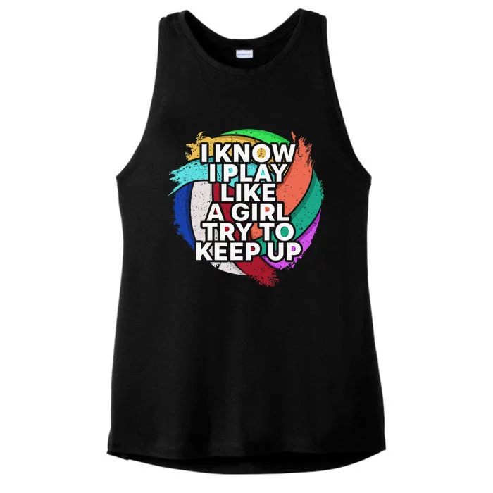 Volleyball Beach Volleyball Player Gift Ladies Tri-Blend Wicking Tank