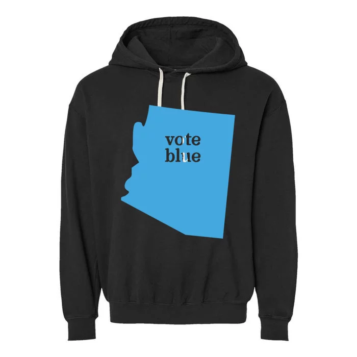 Vote Blue Voting Democratic Arizona Cute Gift Garment-Dyed Fleece Hoodie